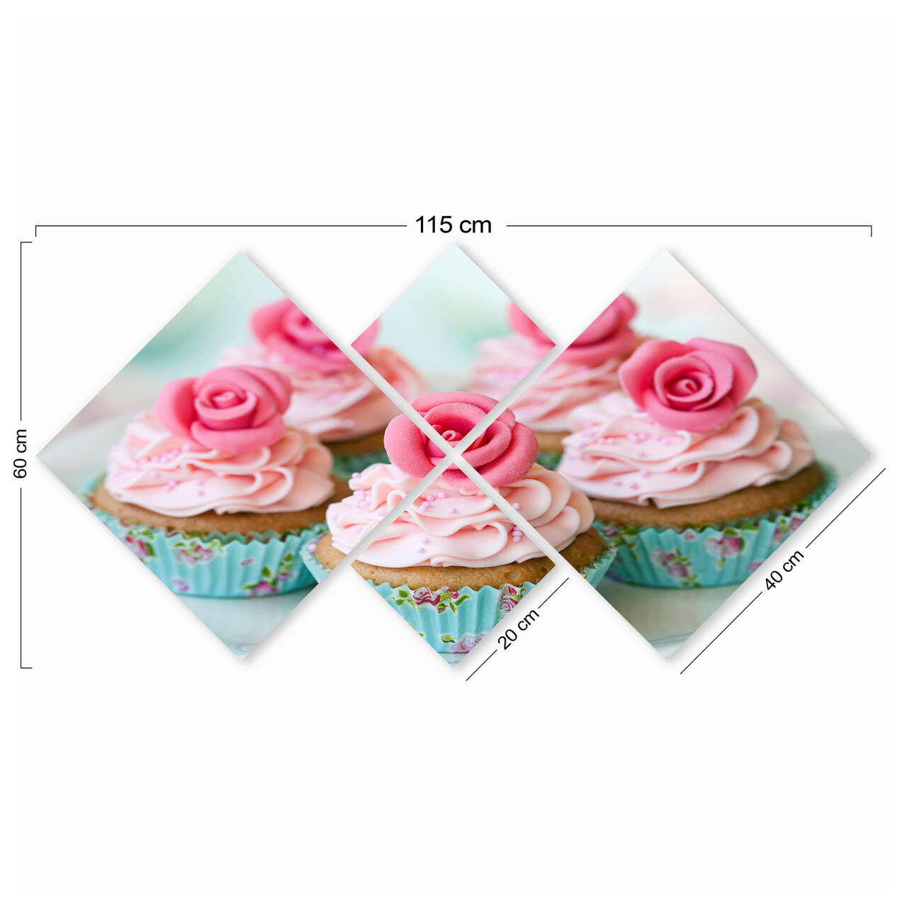 Set 4 tablouri decorative, 4MDF5542425, MDF, Imprimat UV, Multicolor