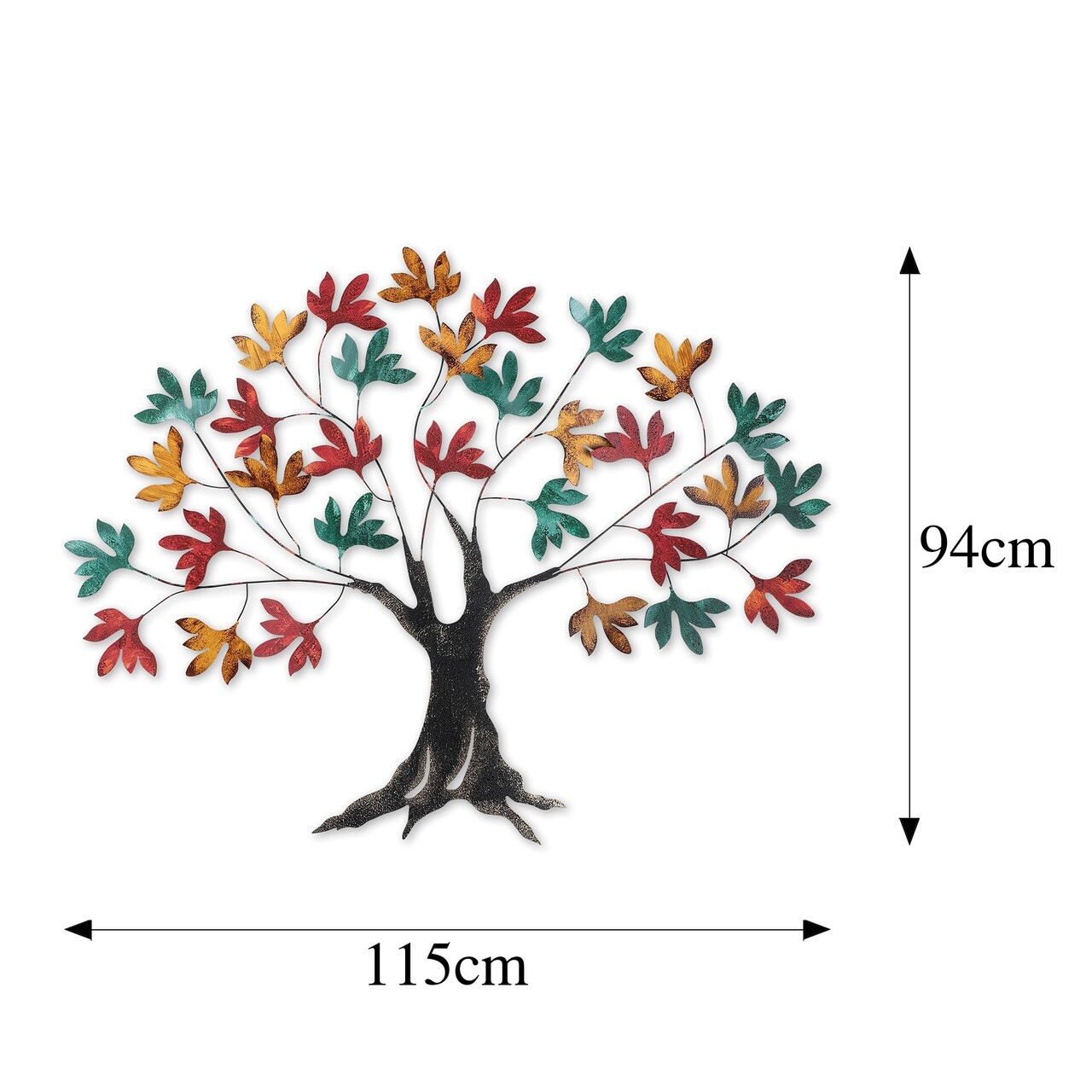 Decoratiune de perete, Yggdrasil, Dimensiune: 115 x 94 x 4 cm, Multicolor - imagine 8