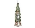 Glob Santa pinecone, Decoris, 4x14 cm, sticla, multicolor