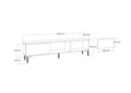 Comoda TV, Hanah Home, Orion, 150x44.6x29.6 cm, PAL , Alb/Auriu