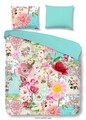 Lenjerie de pat pentru doua persoane, Good Morning Sandy, 100% bumbac, 3 piese, multicolora