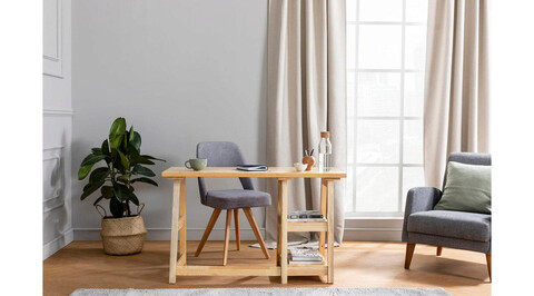 Birou, Puqa Design, Perla, 120×73.5×51 cm, Lemn, Stejar mezoni.ro