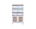 Corp biblioteca, Wolina, Goose, 90x158x41 cm, Corp: 100% MDF, Alb / Stejar