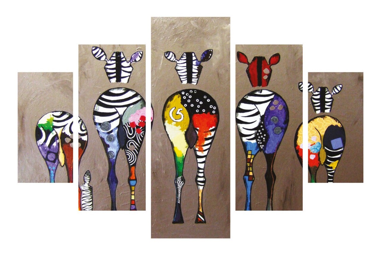 Set 5 tablouri decorative, 5MDF4524_60100 (100 x 60), 3 mm, Multicolor - view 2