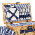 Cos de picnic 4 persoane Orlando, Homla, 46x30x20 cm, cu patura de picnic 130x150 cm, natural