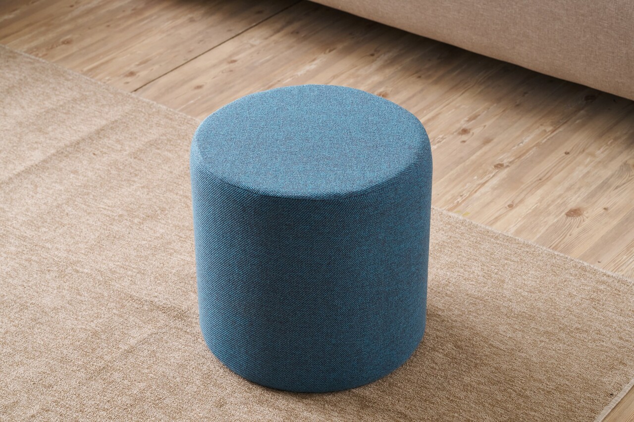 Taburet, Atelier del Sofa, 825BLC5118, Lemn, Albastru - view 2