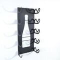 Raft decorativ metalic pentru vinuri, Hanah Home, Vın, 55x20x10 cm, Negru