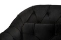 Canapea 2 locuri cu perne decorative Budapest, Mauro Ferretti, 130x83x91 cm, fier/poliester, negru
