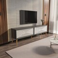 Comoda TV, Zena Home, Riso, Antracit/Alb