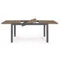 Masa extensibila pentru gradina Elias, Bizzotto, 140-200 x 90 x 75 cm, aluminiu, gri carbune