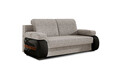 Canapea extensibila 3 locuri ELTAP, Laura, 202x79x84 cm, lemn/poliester, gri deschis/negru