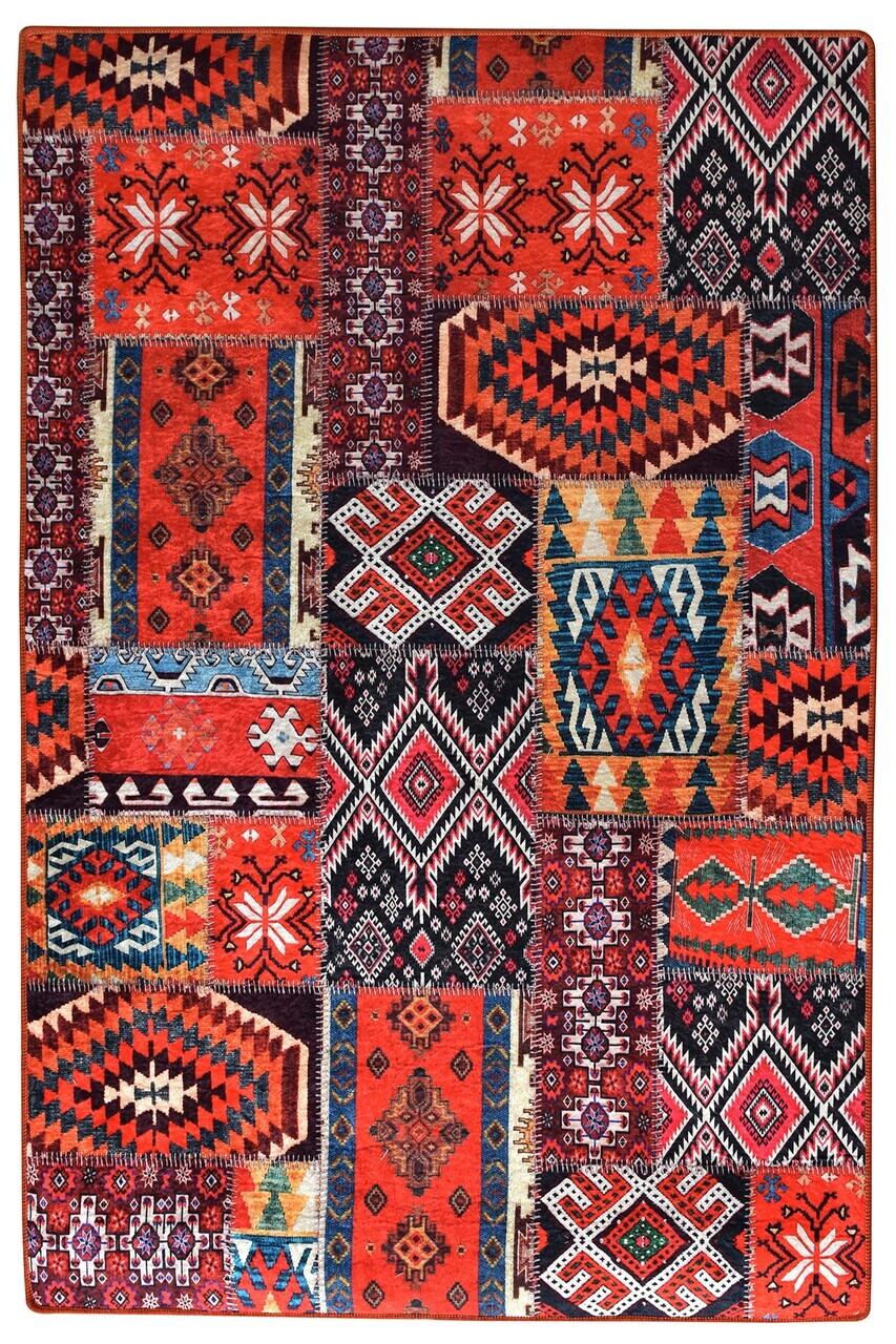 Covor, Patcwork Djt, 80x300 cm, Multicolor — imaginea 2