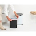 Cos de gunoi, Brabantia, Bo Small, 7 L, 20.7x24.2x31.7 cm, otel, alb