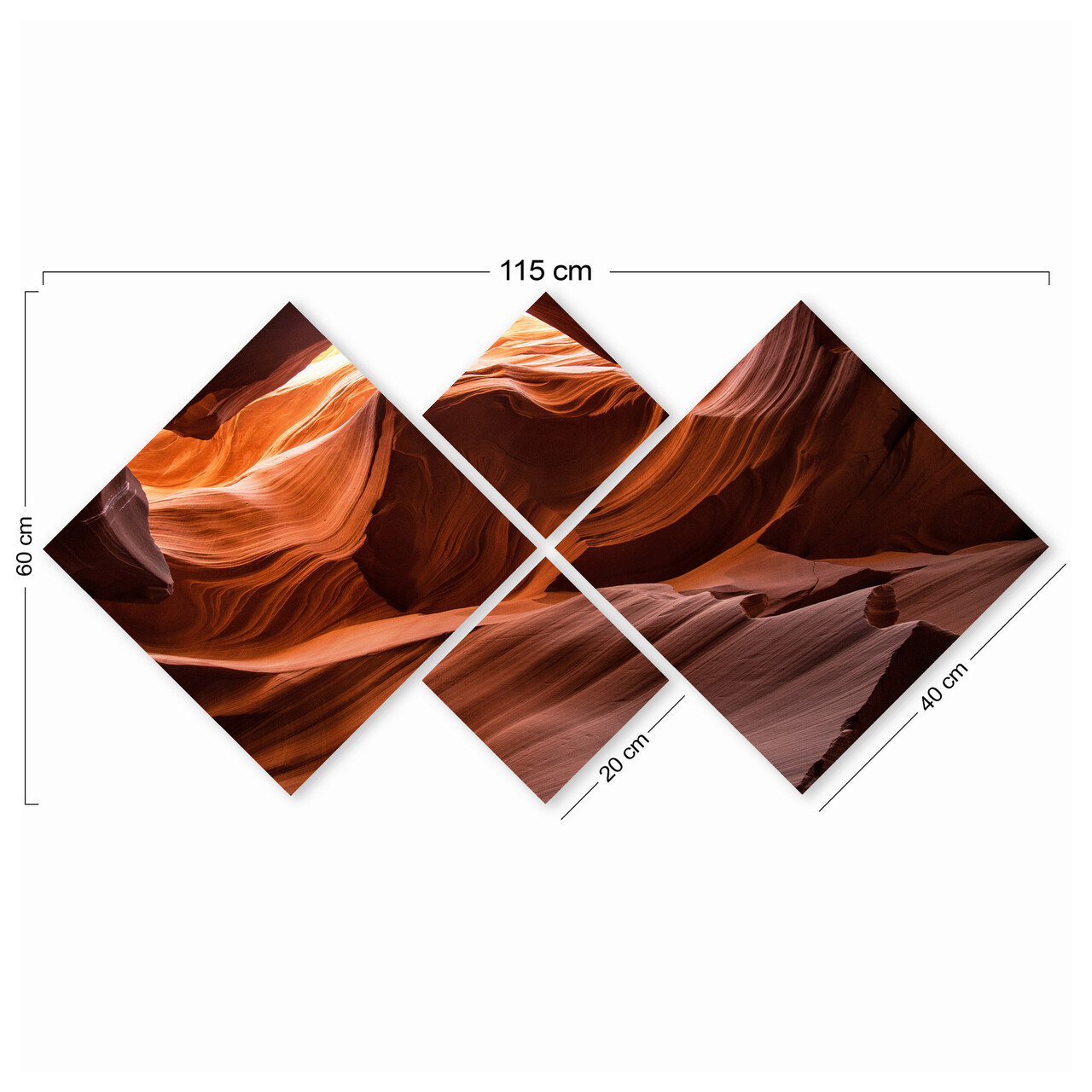 Set 4 tablouri decorative, 4MDF3286677, MDF, Imprimat UV, Multicolor