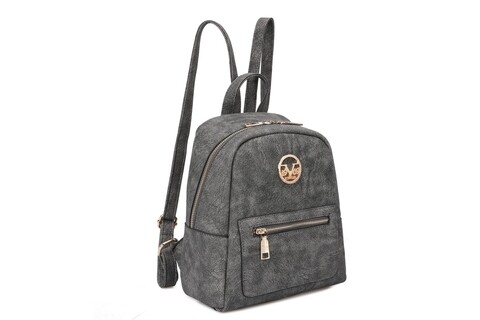 Rucsac, 19V69 Italia, 669ITA1310, 28 x 23 x 10 cm, piele ecologica, gri