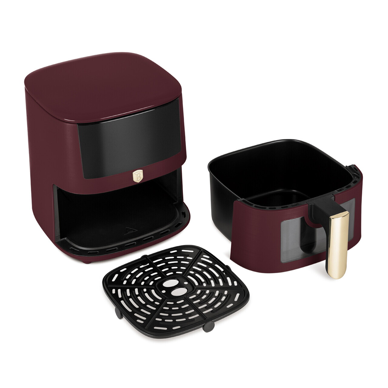 Friteuza cu aer cald si fereastra Berlinger Haus, Leonardo, 38.8x30x32.4 cm, 8 L, 1650W, visiniu mat - imagine 7