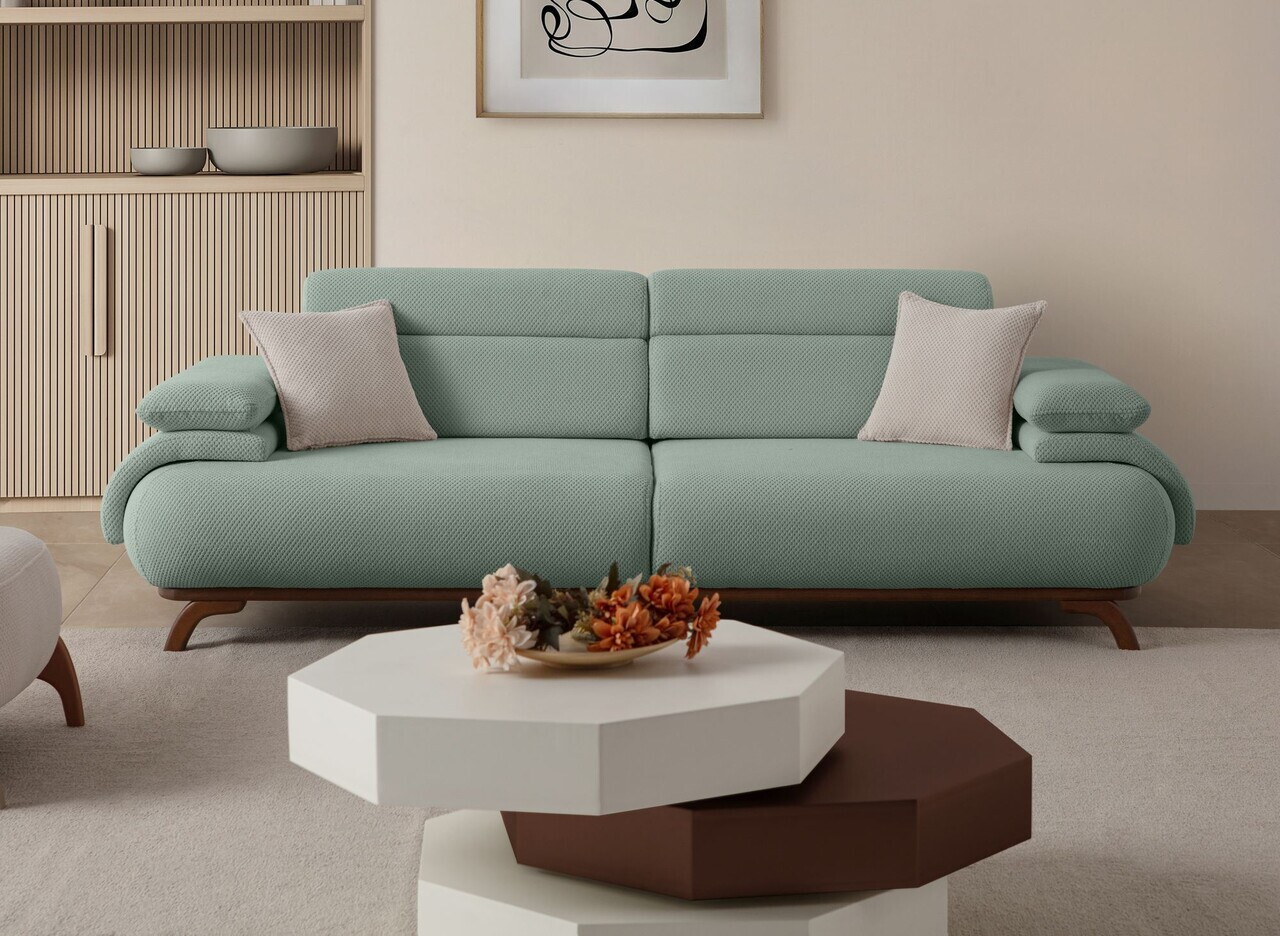 Canapea 3 locuri, Atelier del Sofa, 752EST1150, Lemn de carpen/PAL melaminat, Verde - view 2