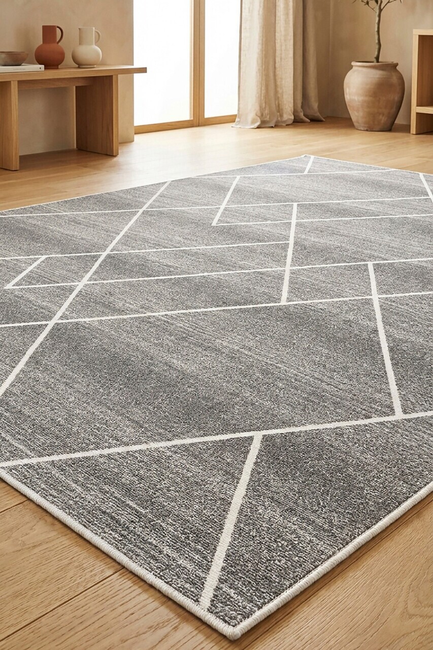 Covor, CLR-0000675-013, 120x180 cm, Poliester, Gri — imaginea 3