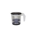 Cana gradata cu capac si storcator citrice, Keeeper, 1 L, plastic, antracit