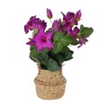 Floare artificiala Hibiscus, 20x20x35 cm, polipropilena, mov