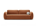 Canapea extensibila 3 locuri, Tonale, Cosmopolitan Design, 262x105x88 cm, tesatura chenille, caramiziu
