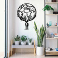 Decoratiune de perete, Confused, metal, 44 x 60 cm, negru