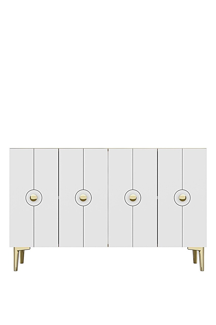 Consola, Hanah Home, Enlem 120, 120x75x32 cm, Stejar Safir / Alb — imaginea 5