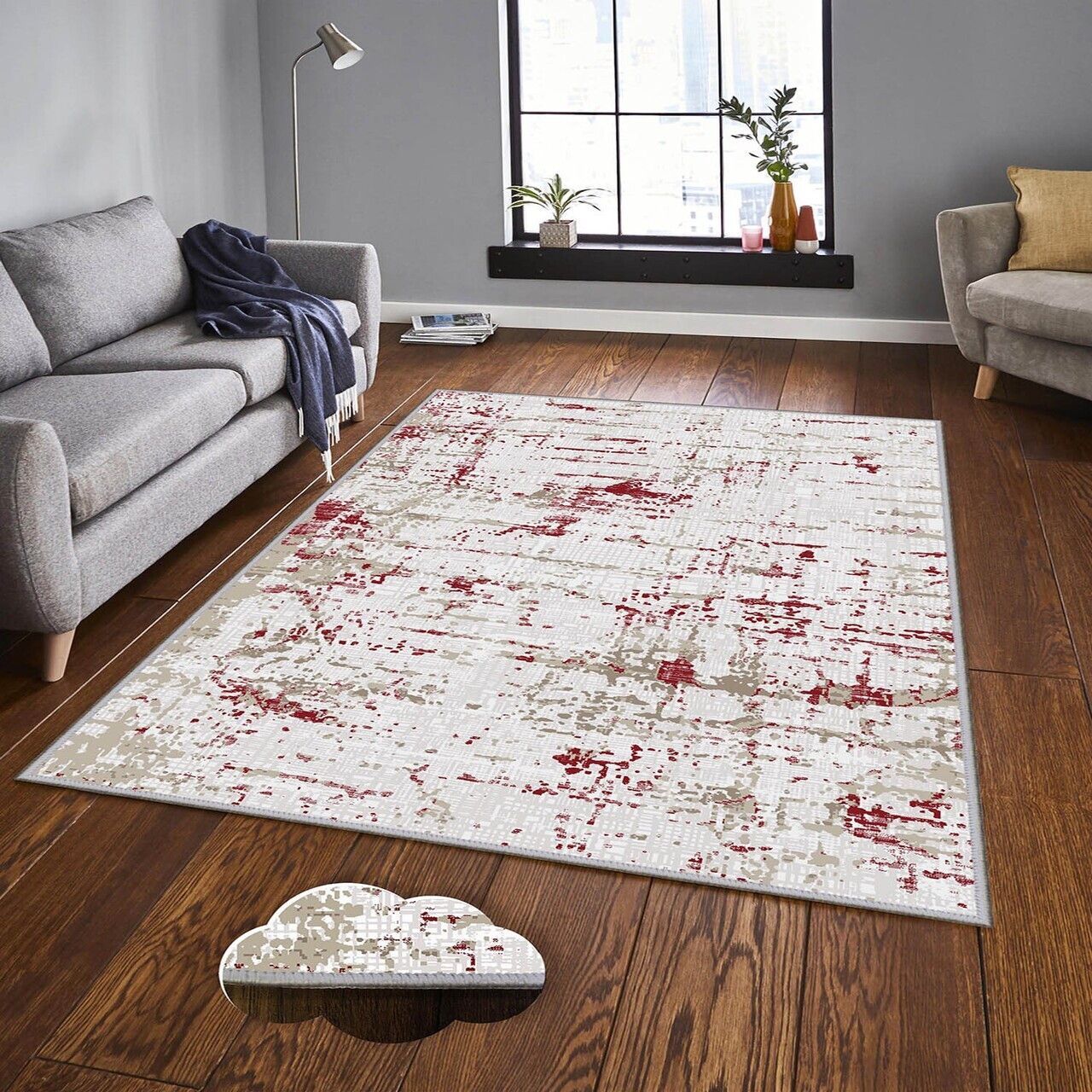 Covor Eexfab1167 80x200 cm Poliester Multicolor