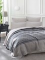 Set cuvertura pique Single, Creative - Grey, EnLora Home, Bumbac