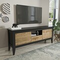 Comoda TV, Zena Home, Verde Modern, Stejar negru / Oud