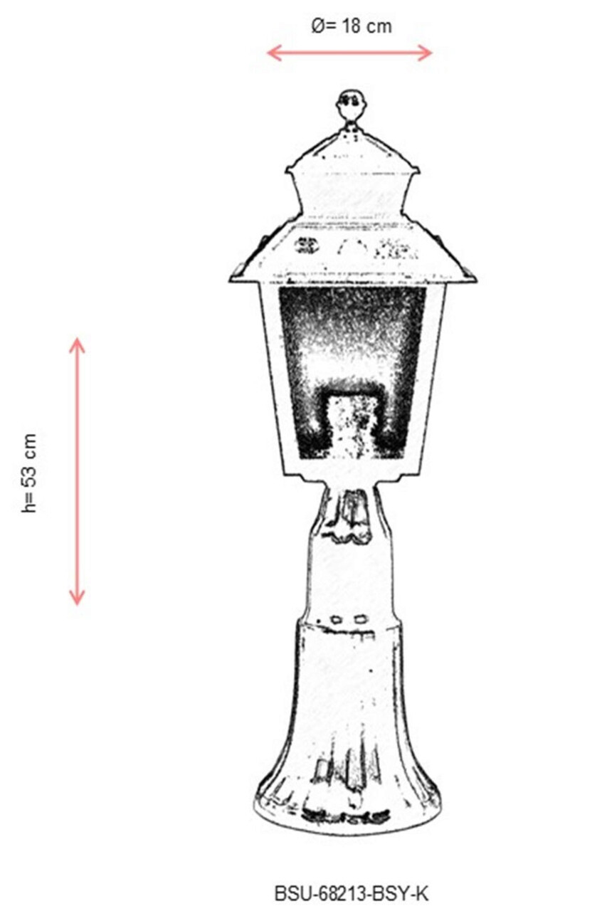 Lampa de exterior, Avonni, 685AVN1379, Plastic ABS, Negru