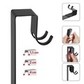 Etajera suspendata pentru baie cu 2 rafturi Bribano Duo, Wenko, 23x18x71 cm, inox, negru