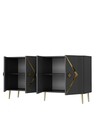 Consola, Olivia, Domino KB150, Antracit / Aur