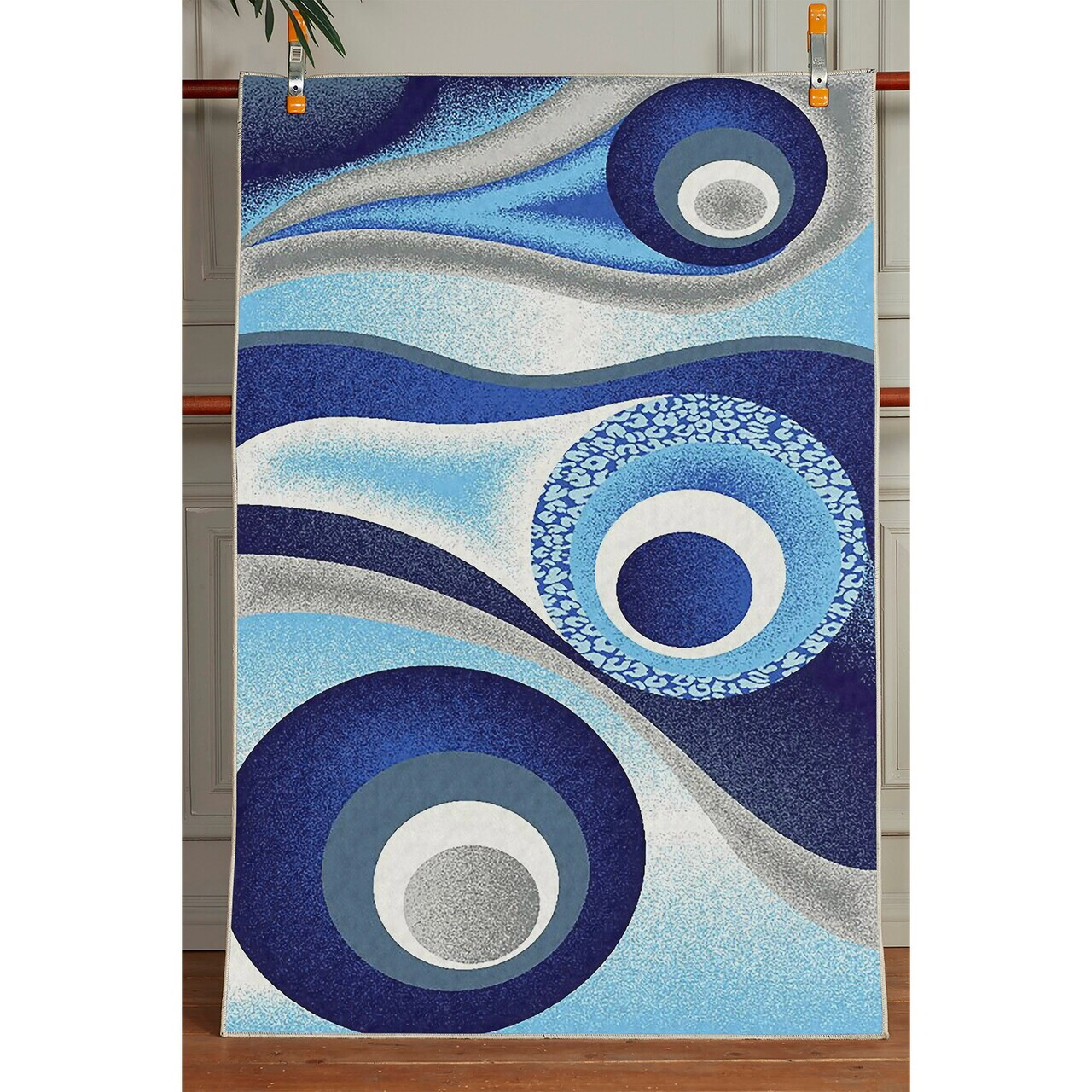 Covor, Woopamuk252, 100x300 cm, Albastru — imaginea 3