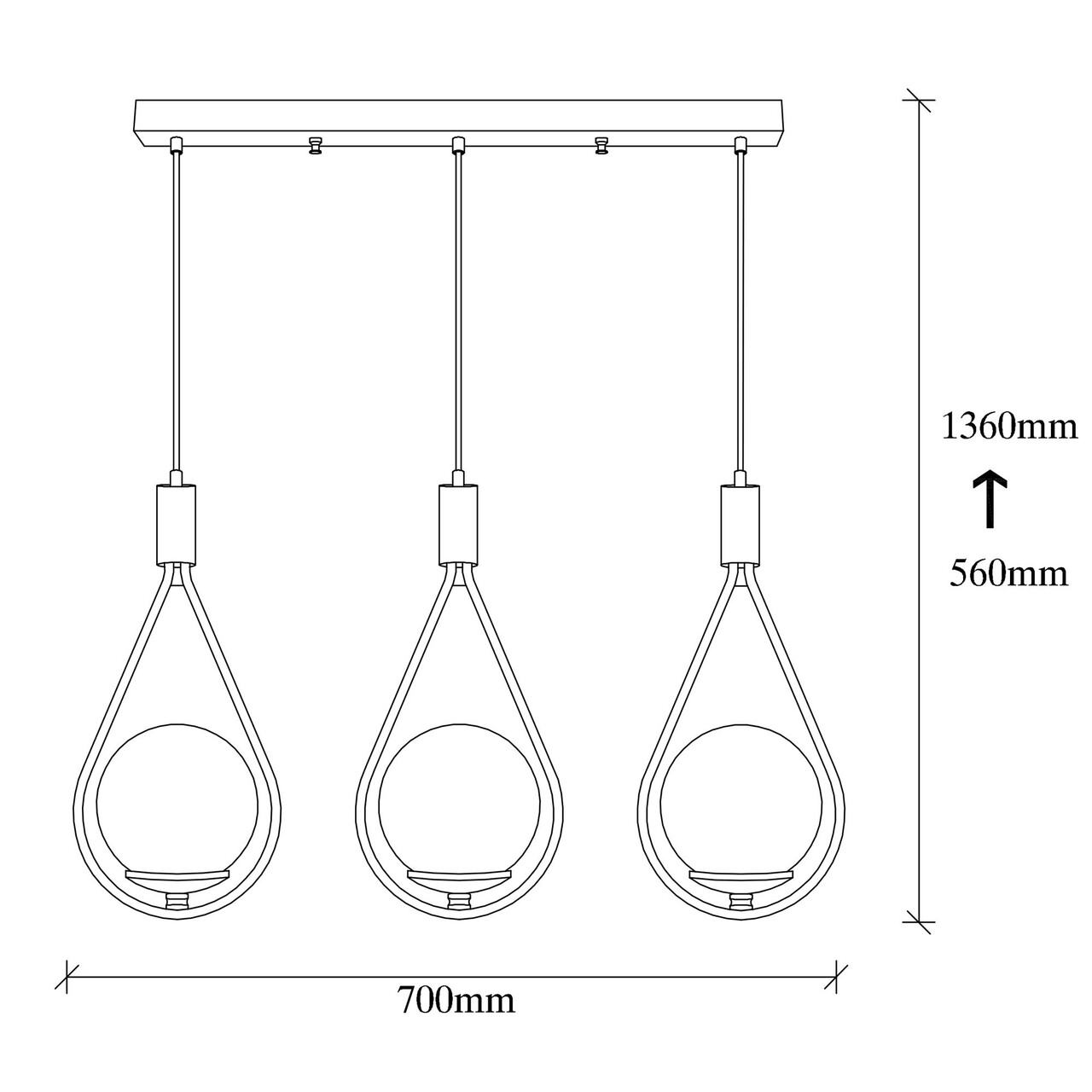 Candelabru, Nitid, Mudoni - MR - 939, E27, 100 W, metal