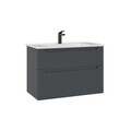 Dulap de baie cu chiuvetă, Hanah Home, Messina 85 v2, Antracit mat
