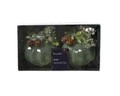 Set 2 globuri Ornament White Mint V1, Decoris, 8 cm, sticla, multicolor