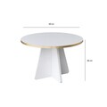Masuta de cafea, Neostill, Mushroom, 60x40x60 cm, PAL, Aur/Alb
