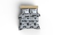 Lenjerie de pat dubla, Victoria, City 121VCT22289, 3 piese, bumbac ranforce, multicolor