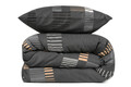 Lenjerie de pat pentru o persoana, Trace - Anthracite, Eponj Home, 65% bumbac/35% poliester