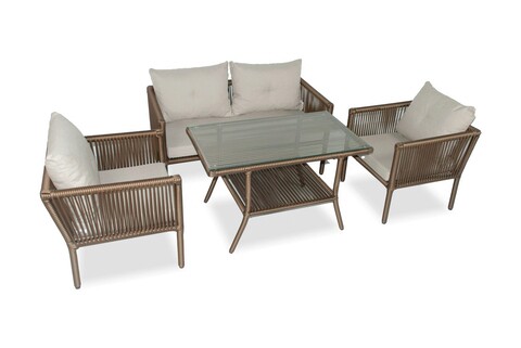 Set mobilier de gradina, jumilla, shangai 62, maro inchis
