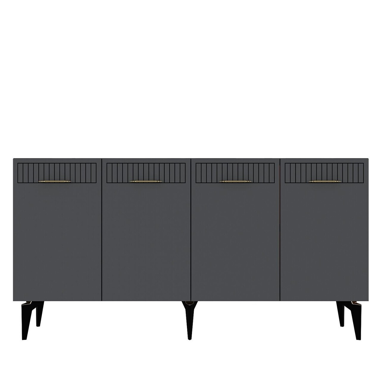 Consola, Hanah Home, Batum 150, 150x79x32 cm, Antracit / Aur — imaginea 4