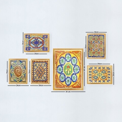 Set 6 tablouri decorative, SET_098, Lulu, 24x29 cm/24x44 cm, plastic