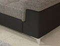 Coltar extensibil dreapta 4 locuri ELTAP, ERI-15, Eridano, 275x202x88 cm, lemn/poliester, gri/negru