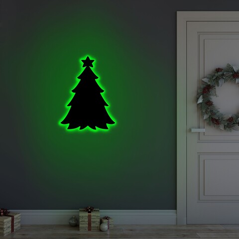 Poza Lampa de perete Christmas Pine 2 , Neon Graph, 20x27 cm, verde