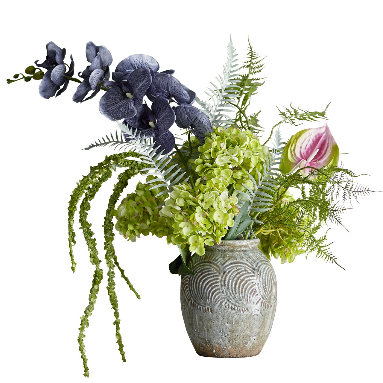 Buchet flori artificiale, Bloomingville, Poetry, 30x80 cm, polietilena/fier/textil, verde - imagine 3