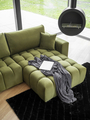 Coltar extensibil dreapta 6 locuri ELTAP, RT-33LO, Bonito, 350x175x92 cm, lemn/poliester, verde olive