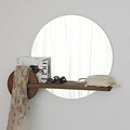 Oglinda decorativa, Neostill, Points, 83x70 cm, Lemn, Maro