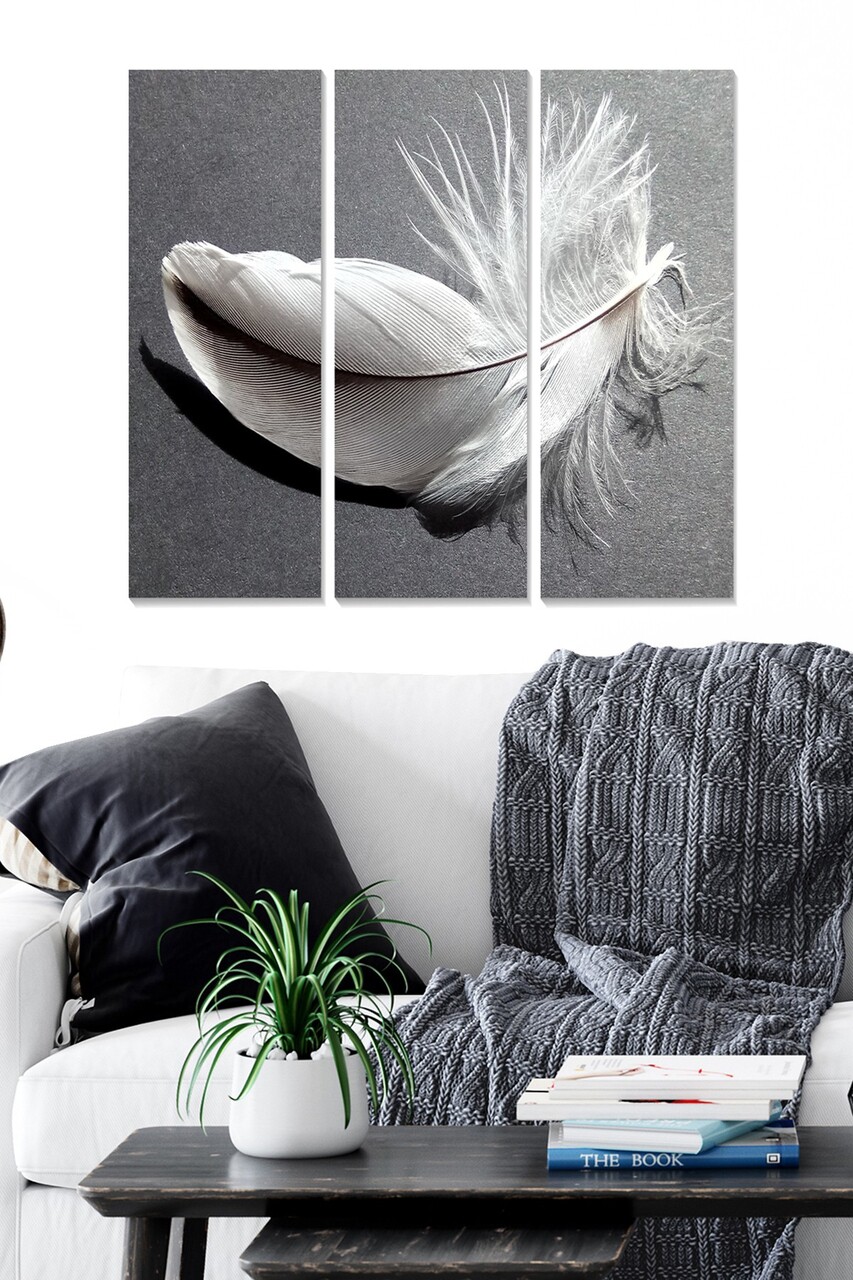 Set 3 tablouri decorative MDF2620157 20 x 50 cm 3 piese Multicolor