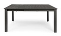 Masa extensibila pentru gradina/terasa Konnor, Bizzotto, 160 x 110/160 x 77.5 cm, aluminiu, gri carbune